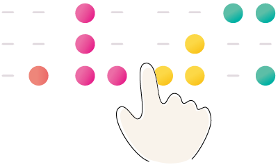 点字画像：ピンク
