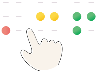 点字画像：わー！