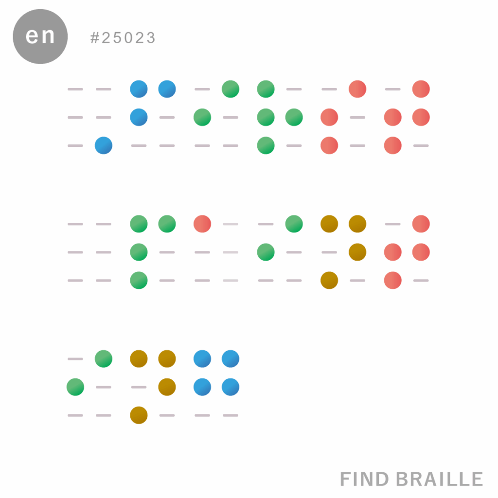 Braille : First painting