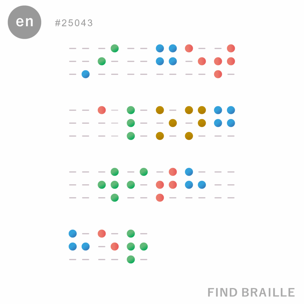 Braille : I get along with her