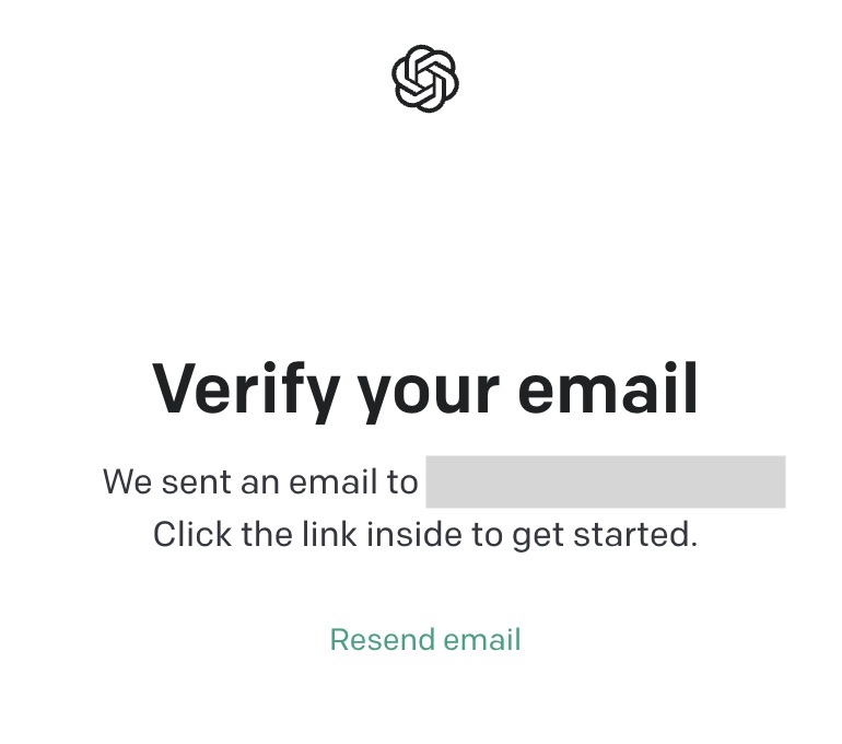 Verify your email (chatGPT)