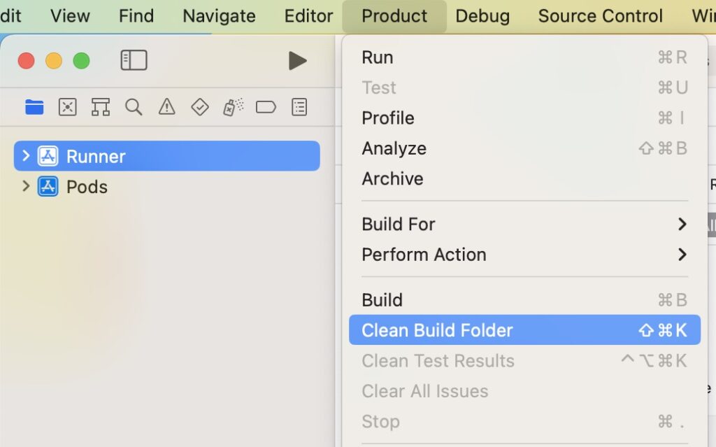 xcode-product-clean